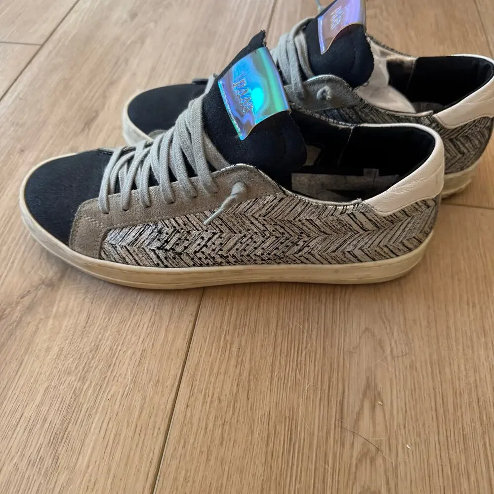 P448 John Black Silver Street Sneaker 39